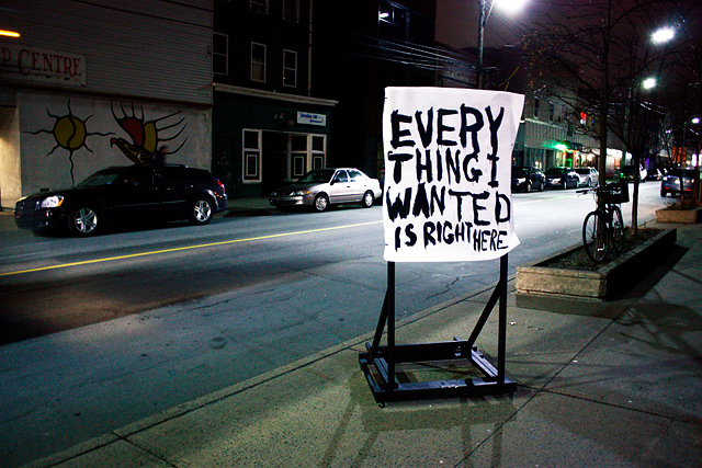 Everything I Wanted Is Right Here (street installation shot) | Broken City Lab